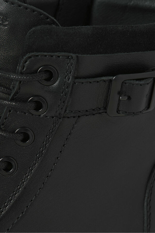 Jack & Jones Leder Stiefel Schwarz