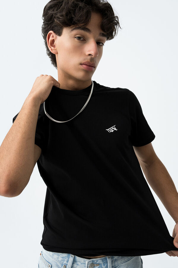 Tiffosi Young T-shirt with printed back black