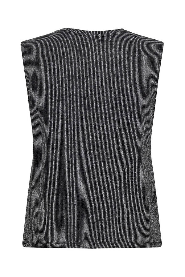 Only Top de glitter sin mangas negro