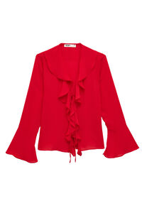 Koton Blusa de gasa volantes