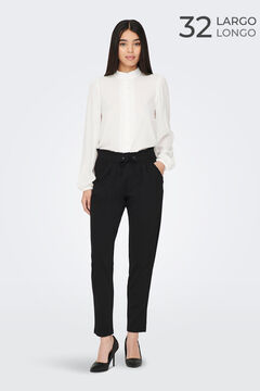 Springfield Stretch trousers with ruffle detail on the pockets black