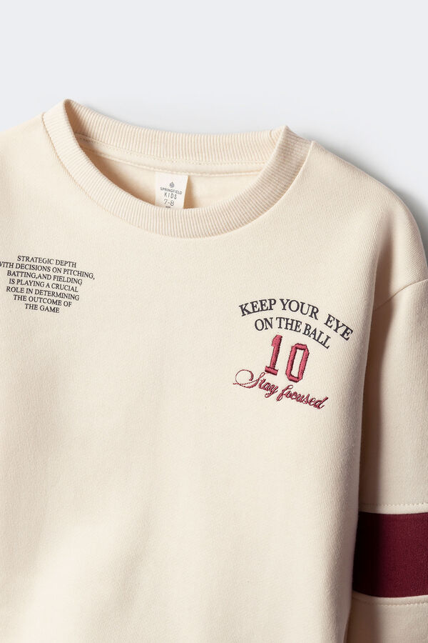 Springfield Kids Sudadera caja Baseball blanco