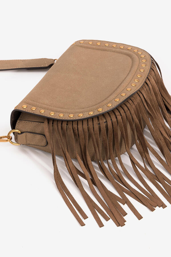 Springfield Crossbody bag with fringe detail camel