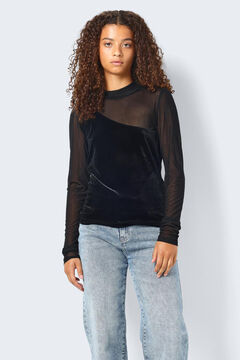 Springfield Top with sheer details black