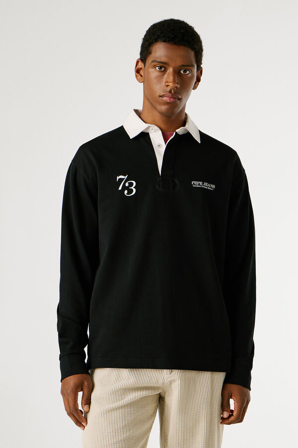 Pepe Jeans  Long-sleeved polo shirt black