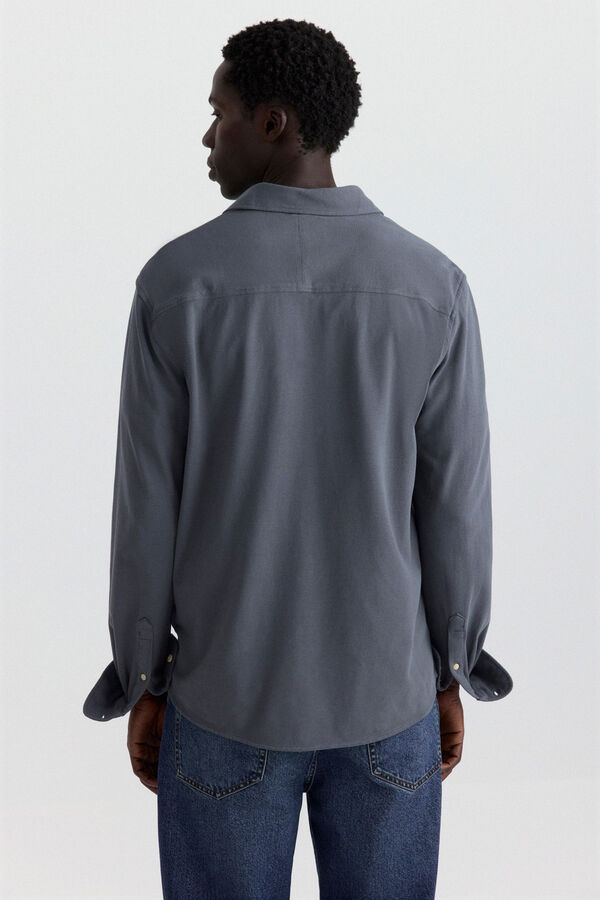 Springfield Camisa de piqu&eacute; azul