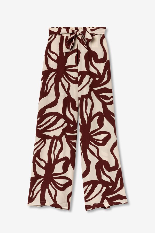 Tiffosi Pantalones Palazzo beige