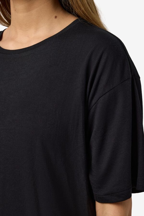 Noisy May Short sleeve T-shirt style midi dress white