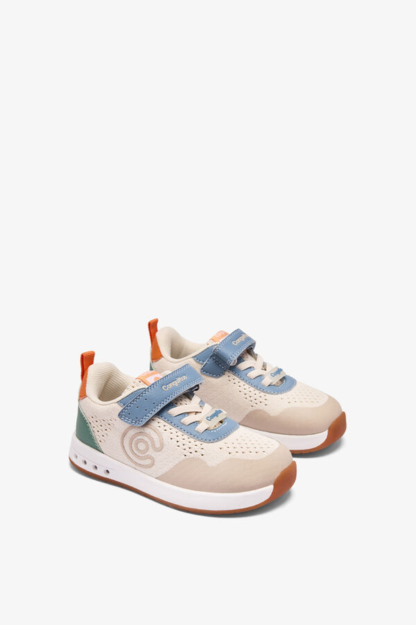 Conguitos Velcro light-up barefoot trainers brown