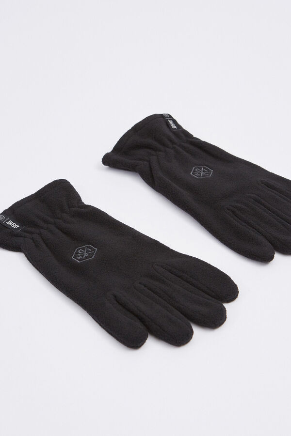 Inside Black Fleece Lined Gloves black