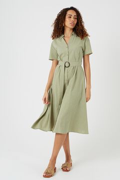 Brave Soul Vestido midi con cintur&oacute;n