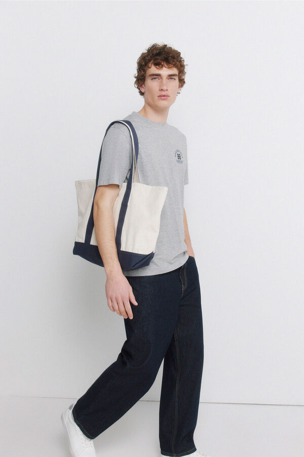 Springfield Marl logo T-shirt grey