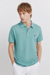 Springfield Piqu&eacute; contrast cuff slim fit polo shirt