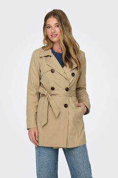Only Gabardina midi con cintur&oacute;n