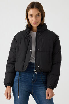 Springfield Cropped quilted jacket black