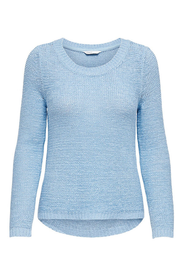 Only Jersey de cuello redondo azul