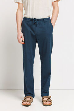 Springfield Pantalon chino comfort fit en lin