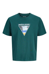 Jack & Jones Camiseta manga corta de algod&oacute;n verde