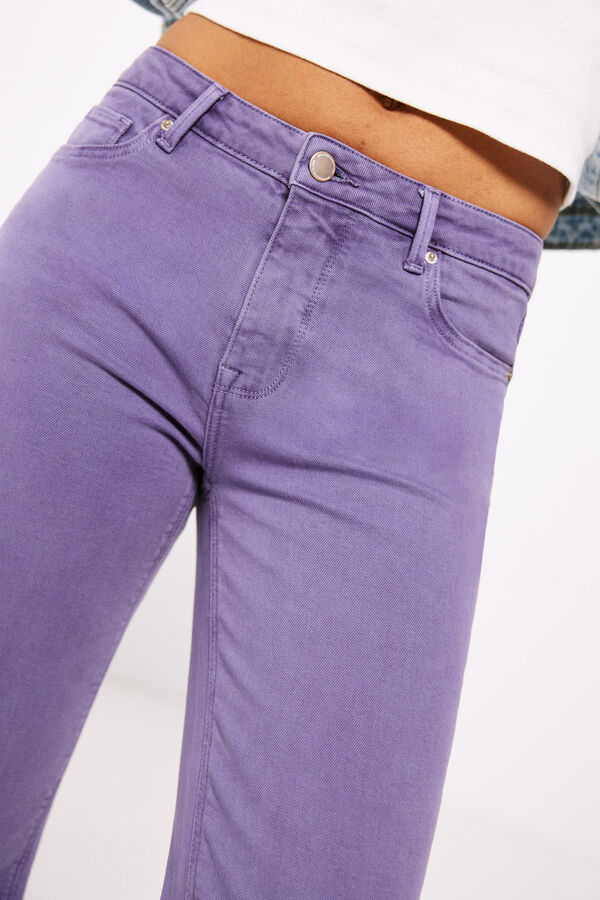 Springfield Jeans Kick Flare Lavado Sostenible morado