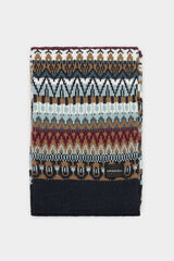 Springfield multicoloured raw jacquard scarf mallow