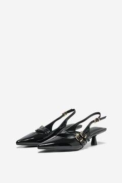 Only Sapato com fivela de salto gatinho