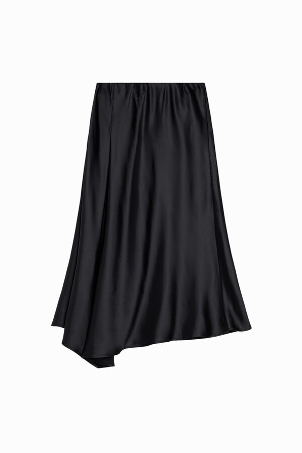 Balmohk Saia acetinada assim&eacute;trica preto