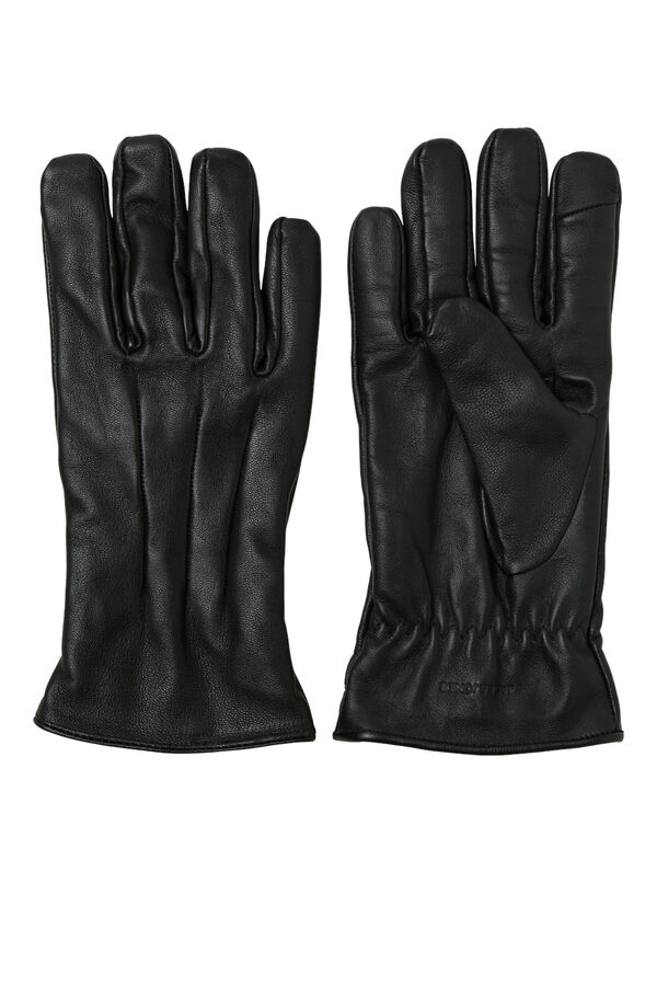 Jack & Jones Luvas de pele preto