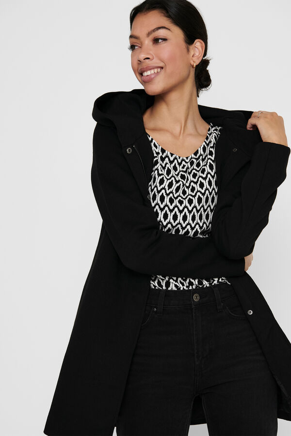 Only Midi cloth coat black