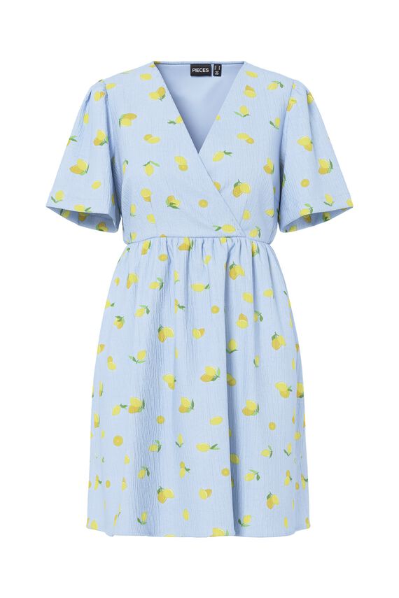 Vestido mini estampado con manga corta