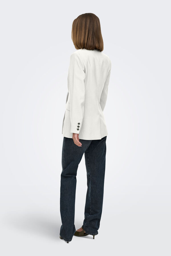 Only Double-breasted blazer blanc