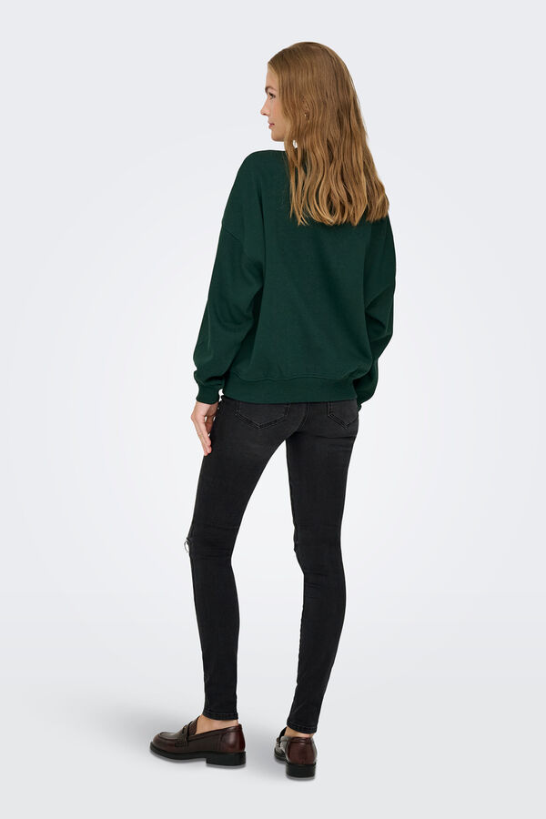 JDY Round neck sweatshirt green