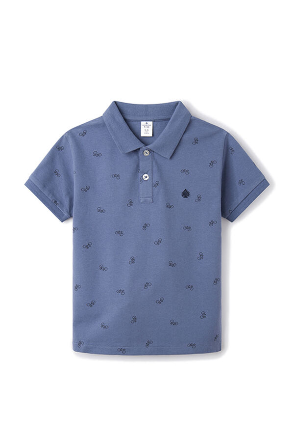 Springfield Polo majica za dječake izrađena od pikea s uzorkom preko cijele površine plava