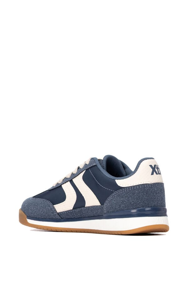 XTI Zapato casual plano cordones azul