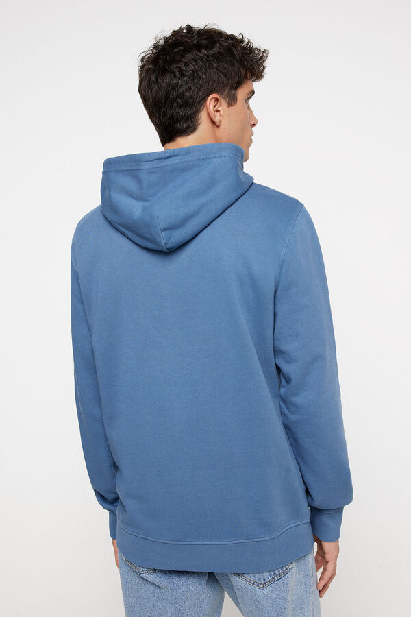 Springfield Sima, mosott kapucnis pulóver kék