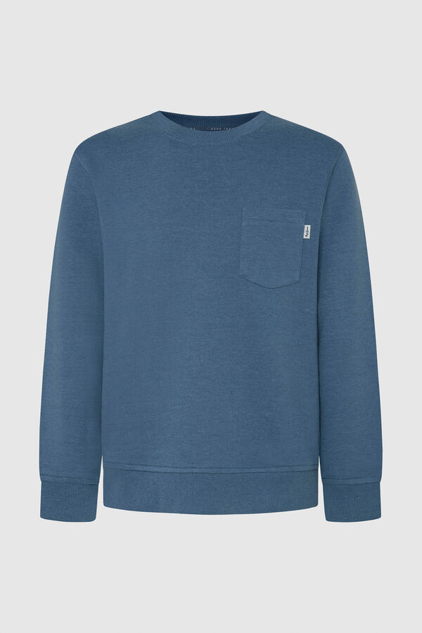 Springfield Sweatshirt Regular Com Bolso No Peito azul