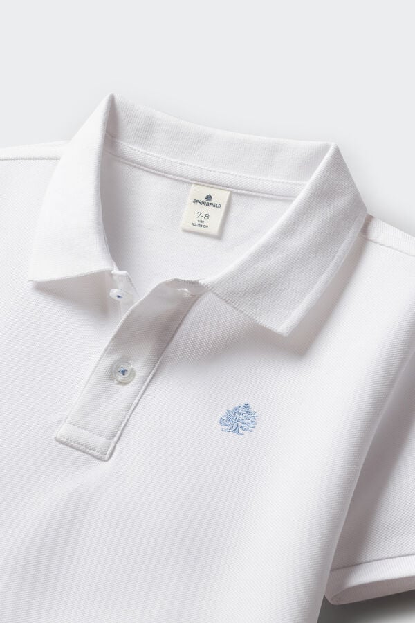 Springfield Kids Osnovna majica polo za dečake Bela