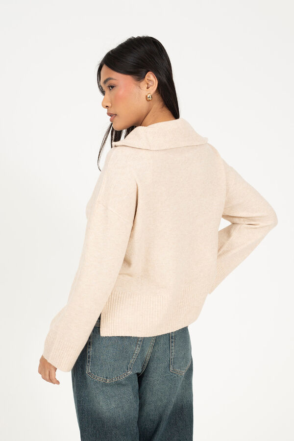 Brave Soul Jersey de punto con tacto suave beige