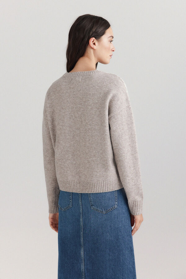 Springfield Paisley jacquard jumper nude