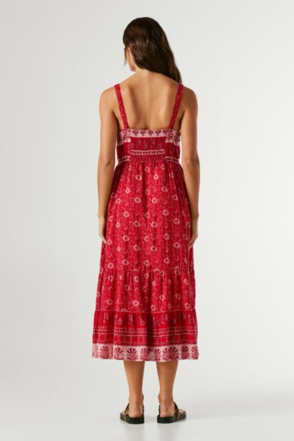 Pepe Jeans Vestido sin mangas rojo