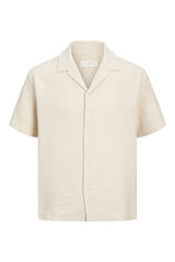 Jack & Jones Camisa resort manga corta crochet blanco
