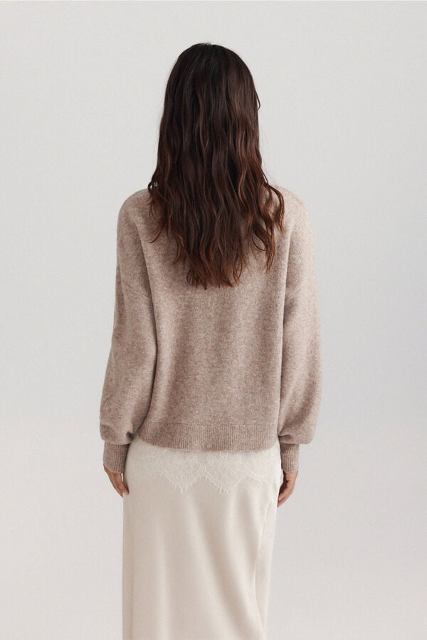 Springfield Lace finish jumper nude