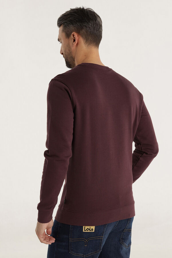 Lois Sudadera Cuello Caja burdeos