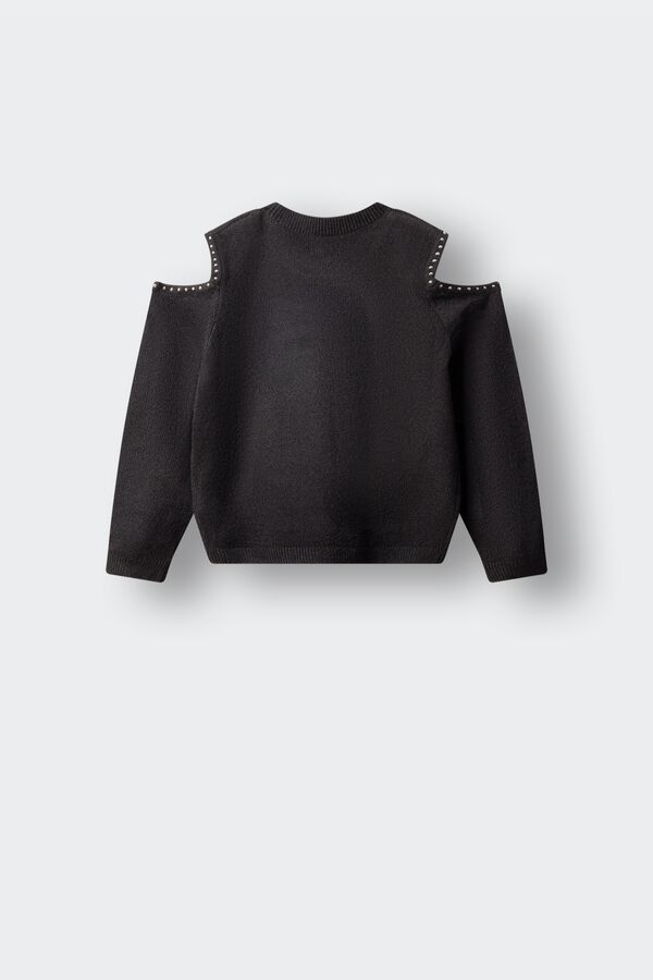 Springfield Kids Jersey hombros descubiertos ni&ntilde;a negro