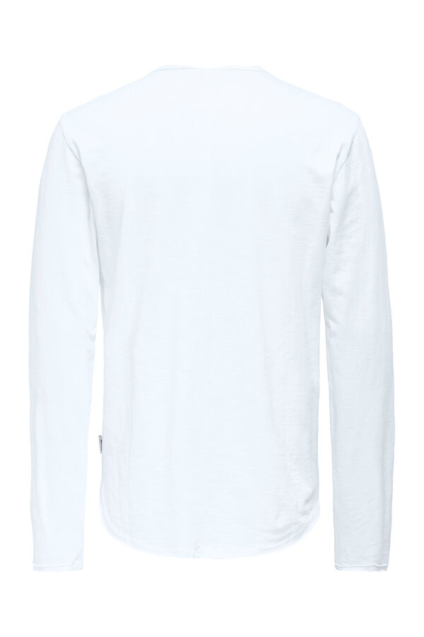 Only & Sons Camiseta manga larga blanco