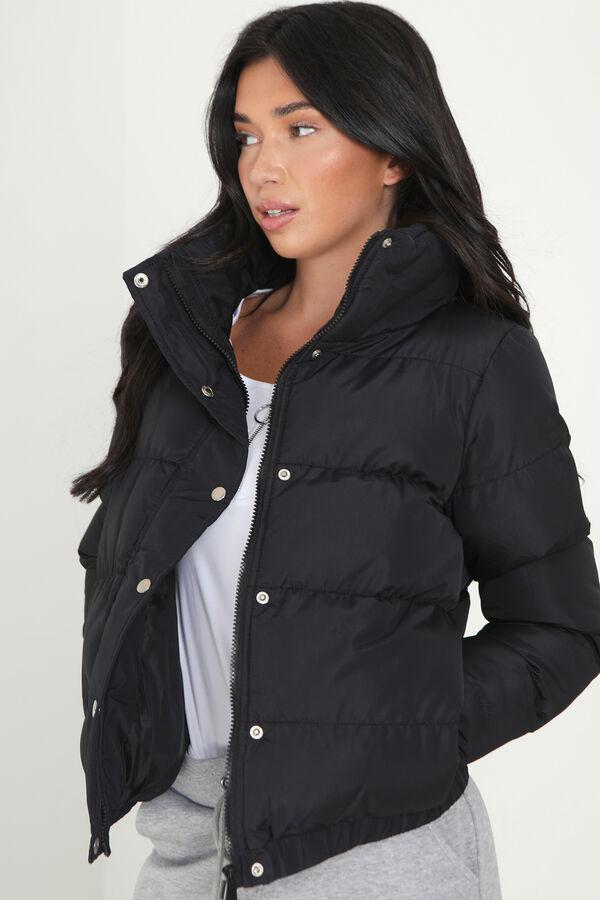 Springfield Puffer jacket with press-studs crna