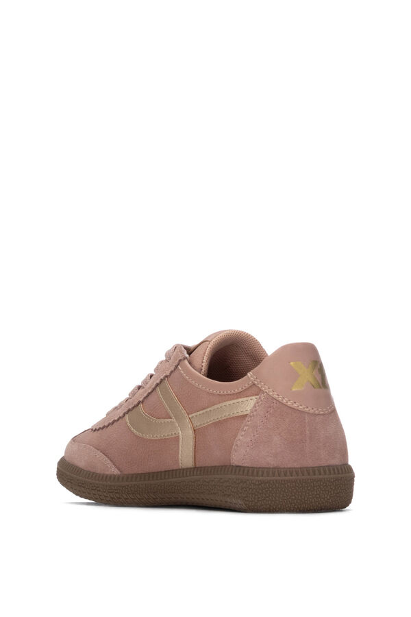 XTI Lace-up flat casual shoes nude