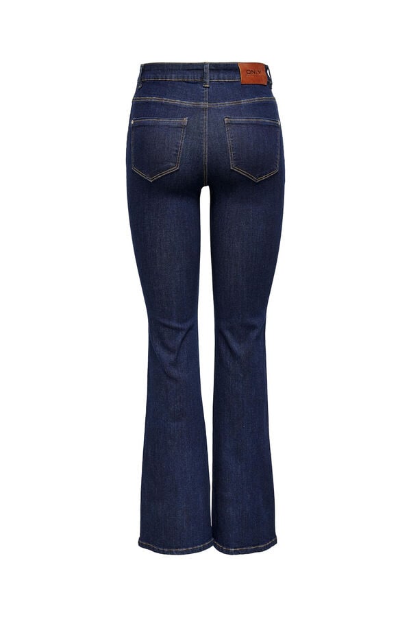 Springfield High-rise flared jeans bluish
