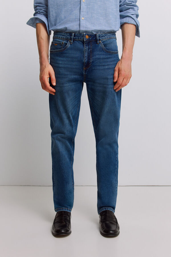 Springfield Mid-wash skinny fit jeans blue