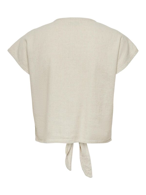 Springfield Camisa de lino nudo gris medio