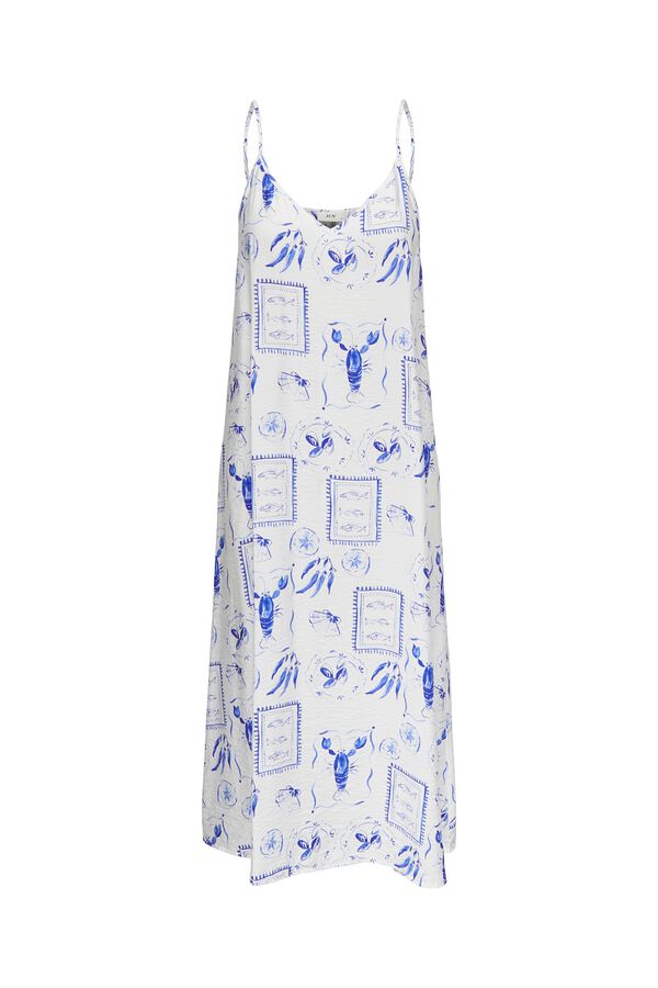 JDY Printed midi dress white